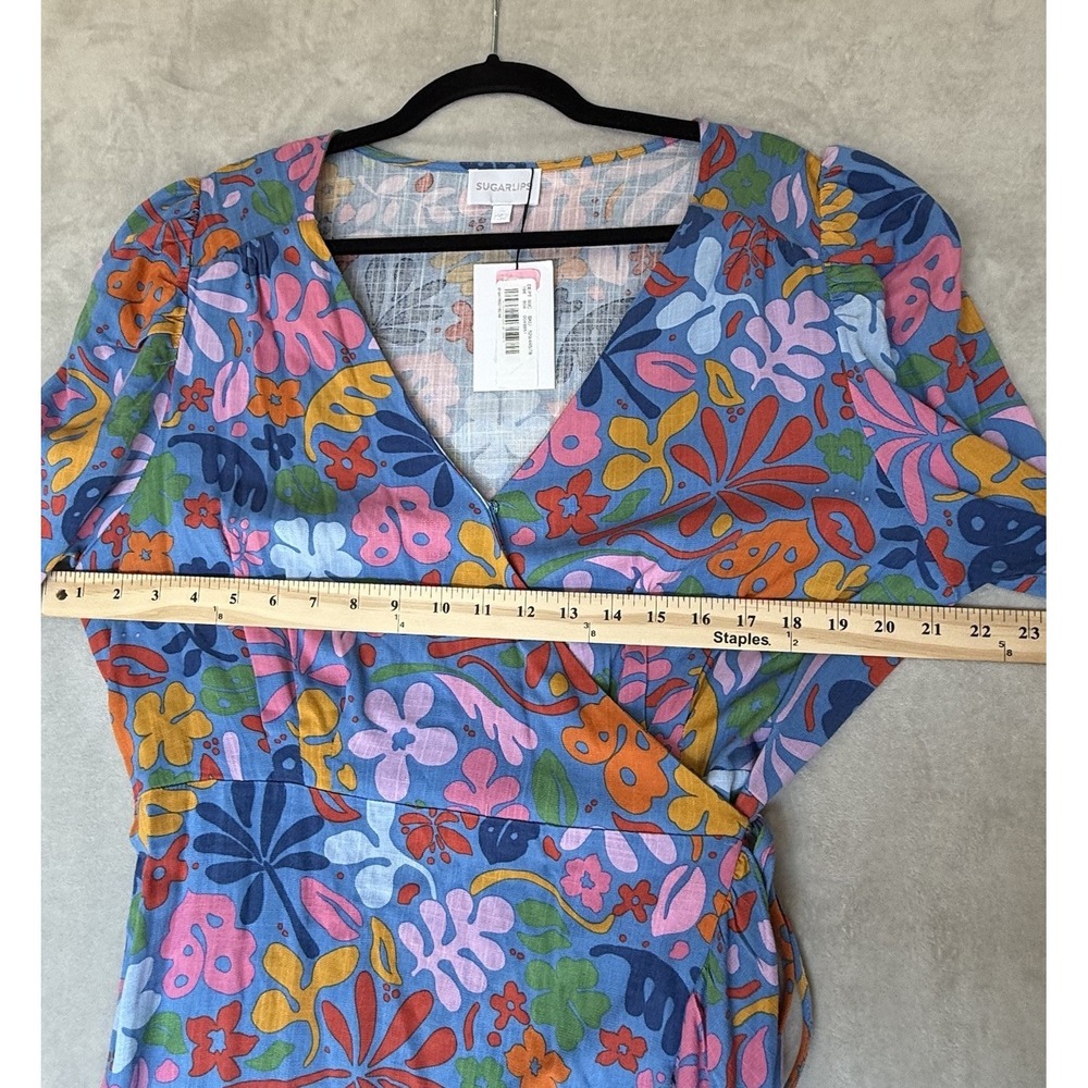 Sugarlips Maxi‎ Dress Womens XL Floral Wrap Cottagecore Boho Hippie Feminine - Picture 10 of 10